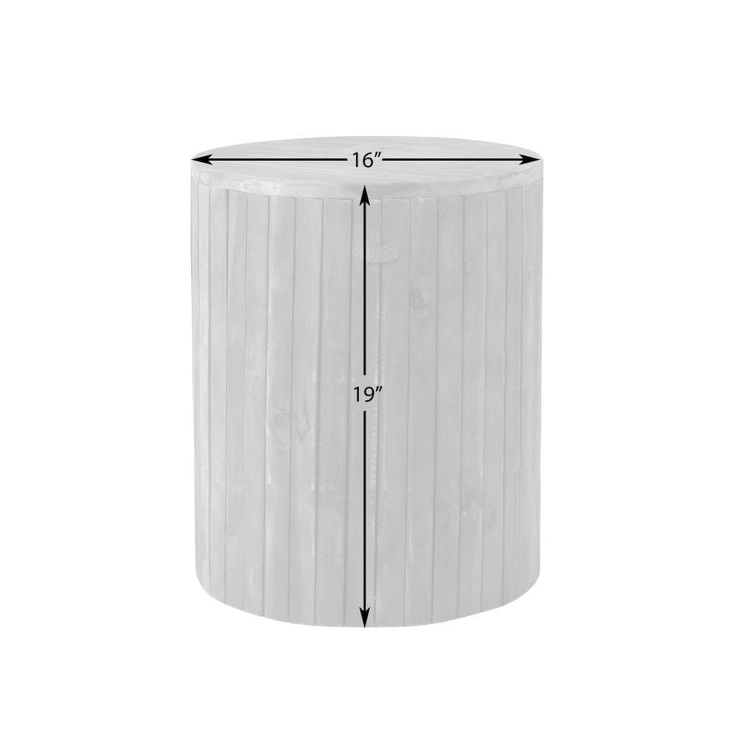 Balkene Home 16" Michael Round Indoor/Outdoor Garden Stool/Table by Fire Sense