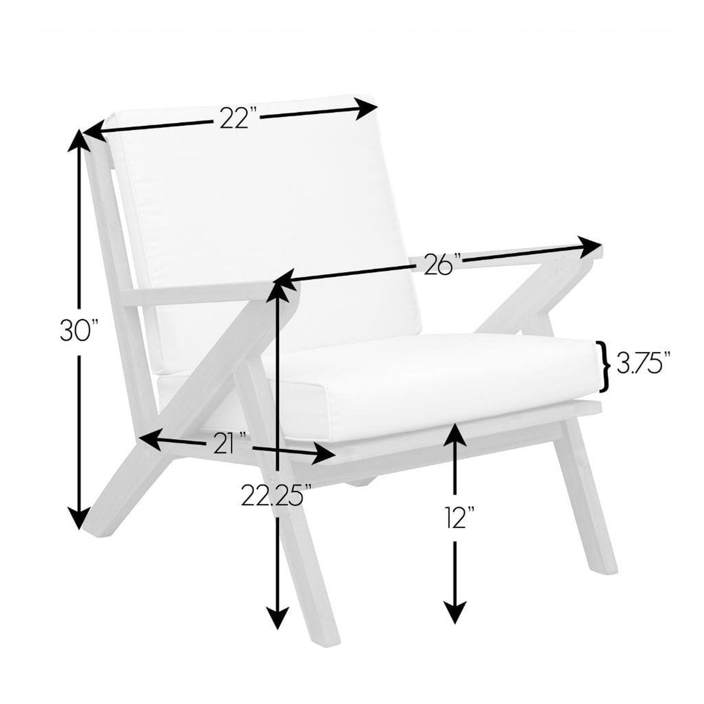 Balkene Home 26" Oslo Wooden Armchair by Fire Sense