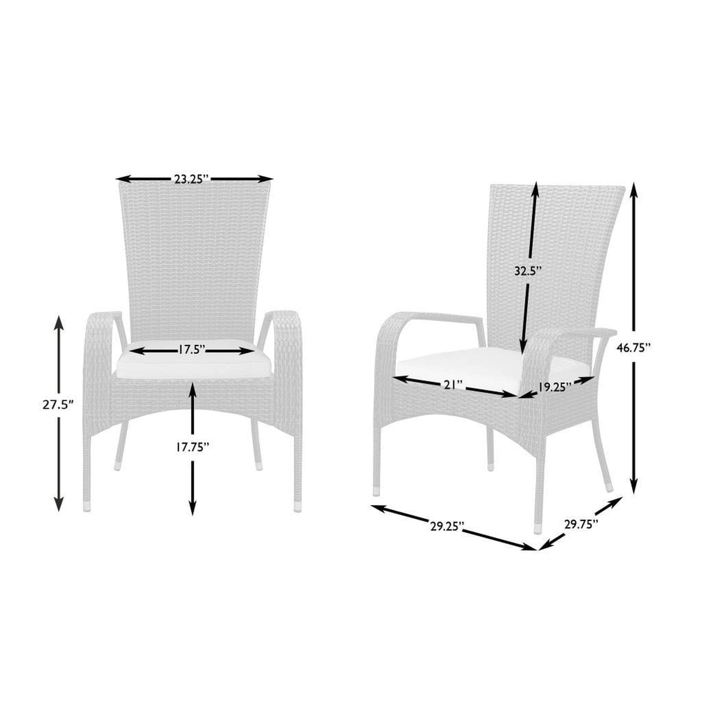 Balkene Home 29" Comfort Height Coconino Armchair by Fire Sense