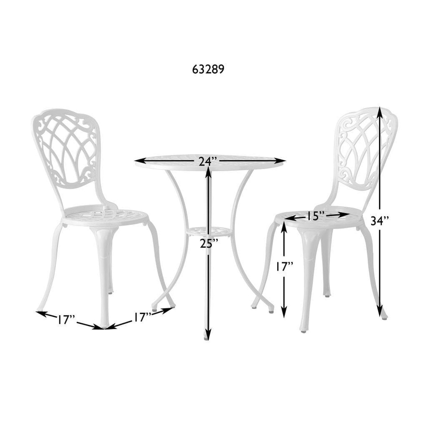 Balkene Home Palisade Aluminum 3-piece Bistro Set by Fire Sense