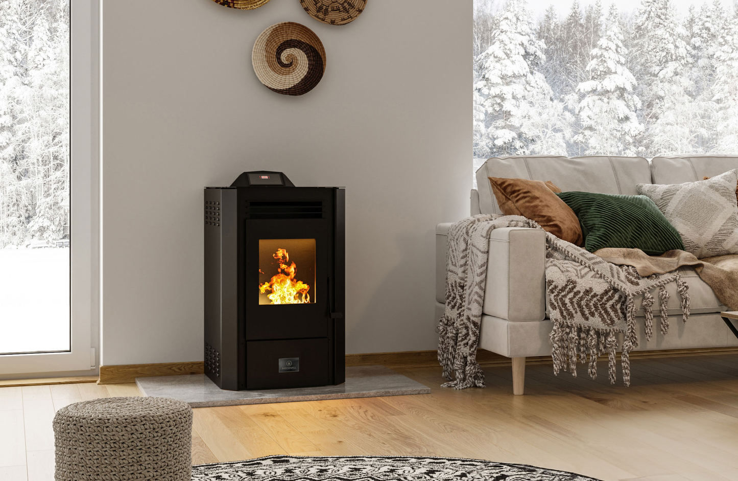 Breckwell Little E SP500 19" Black Freestanding Pellet Stove, EPA2020 Certified