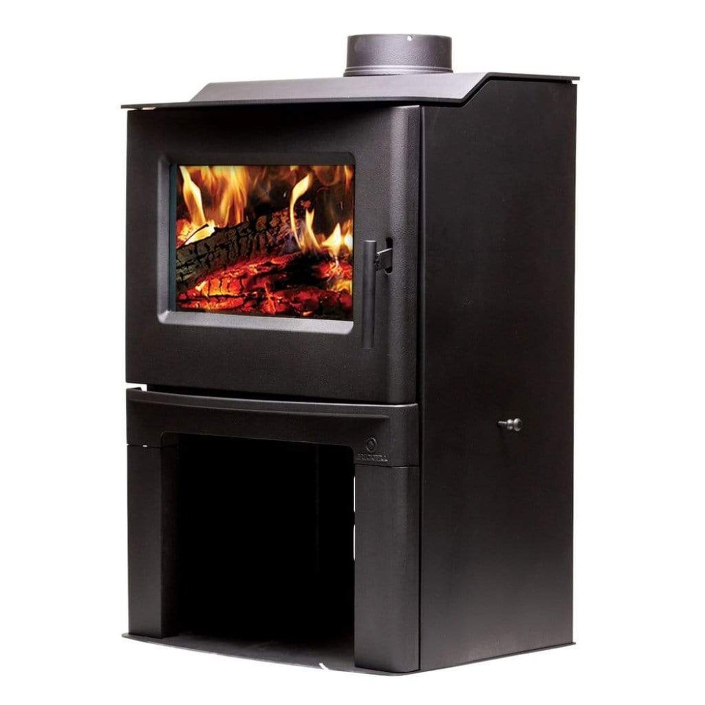 Breckwell SW1.2 23" Black Finish Freestanding Wood Burning Small Stove on Pedestal