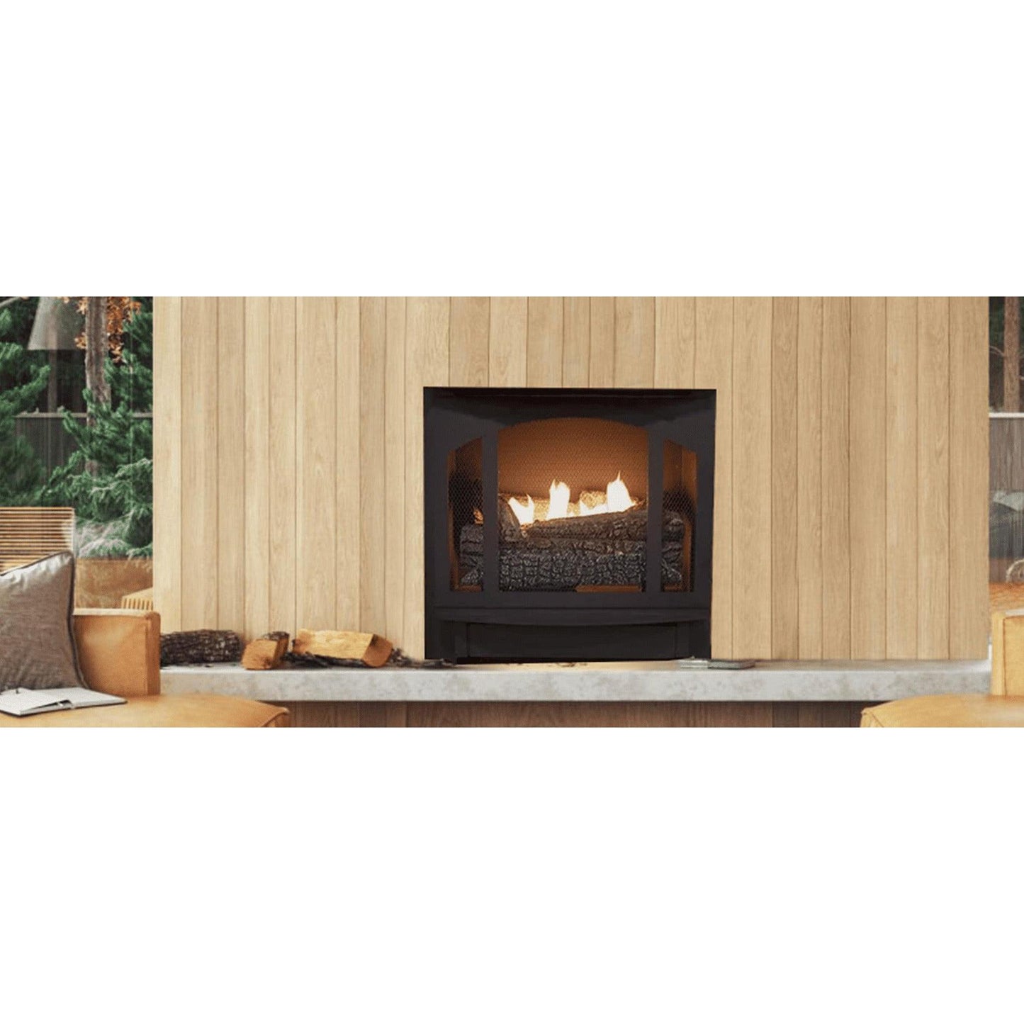 Buck Stove Model T-33 Natural Gas Stove With Legs and Blower