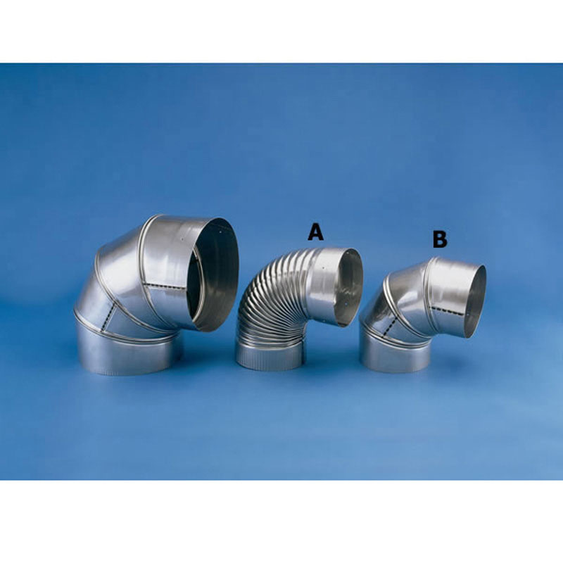 Olympia Chimney & Venting 6" Heatfab 304-Alloy Stainless Steel 90-Degree Adjustable Sectioned Elbow-4615SS