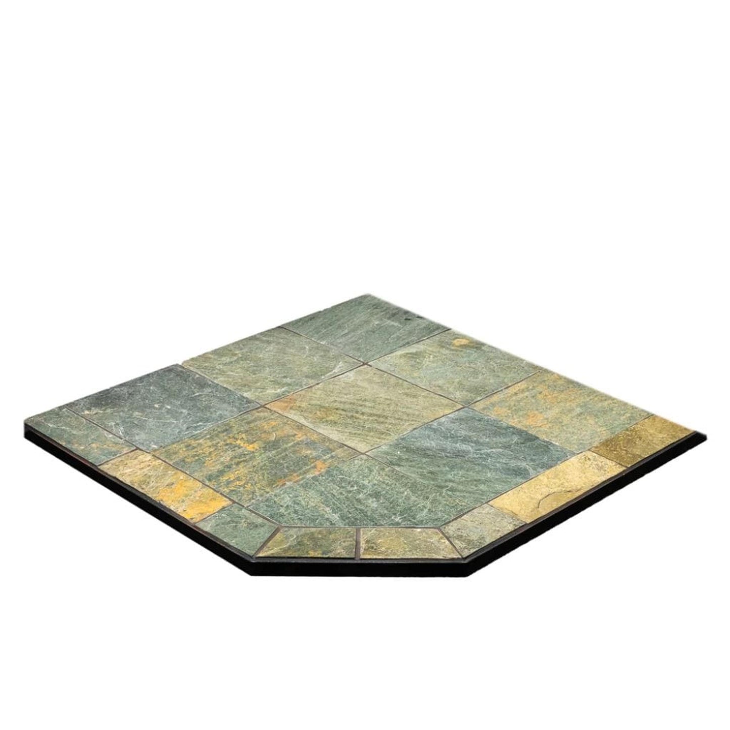 ComfortBilt Natural Silver Slate Corner Hearth Pad for Pellet Stoves