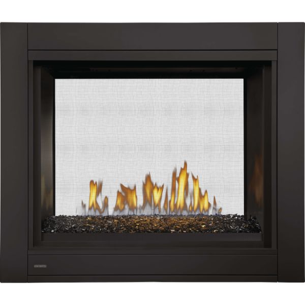 Continental Traditional 46" 2-Sided See-Through Natural Gas Direct Vent Gas Fireplace with Glass Bed