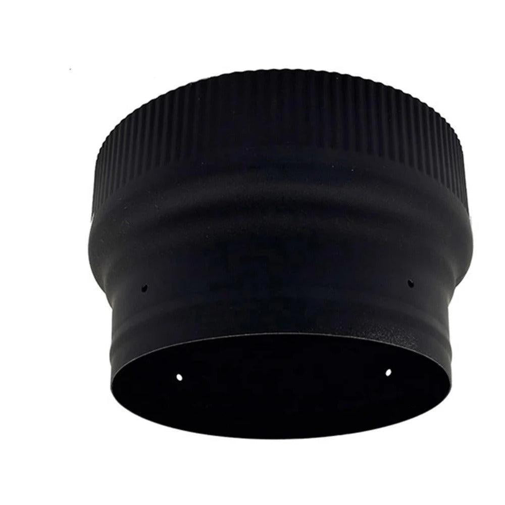 Copperfield 7" - 6" Single-Wall Black Stove Pipe Cold-Rolled Steel Reducer