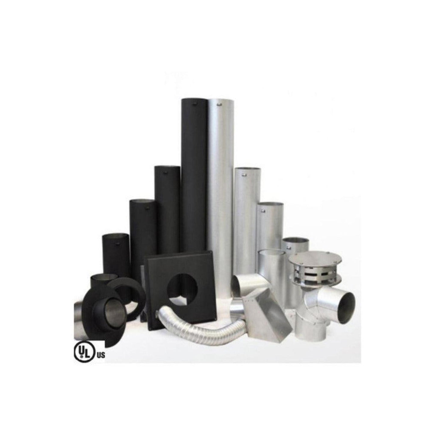 Copperfield Chimney 3" x 12" 6-Pack Galvanized Ventis PelletVent Chimney Pipe