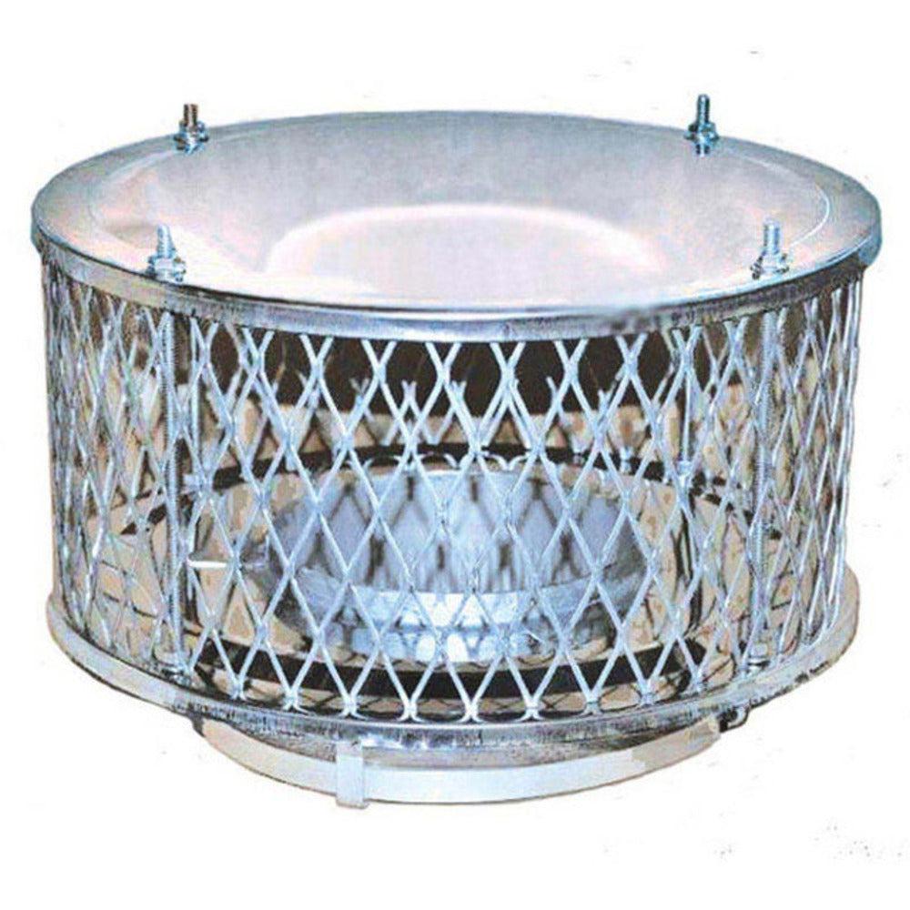 Copperfield Chimney 304L-Stainless Steel All Fuel Chimney Rain Cap with 3/4" Diamond Screen