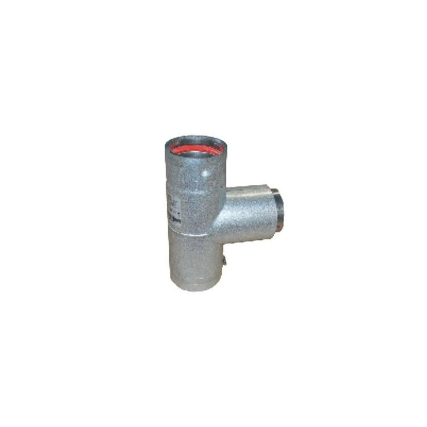 Copperfield Chimney 4" to 3" 304L-Alloy Stainless Steel PelletVent Stove Adaptor Tee with Cap