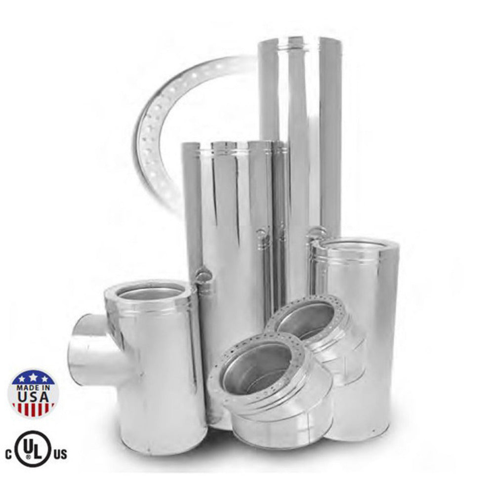 Copperfield Chimney 5' x 18" 316L-Alloy Stainless Steel All Fuel Chimney Pipe