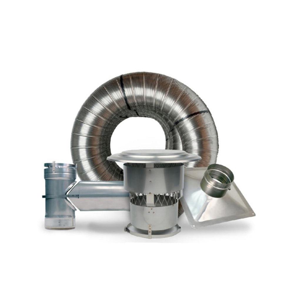Copperfield Chimney 5.5" x 25ft 316Ti-Alloy Stainless Steel Forever Flex Tee Kit