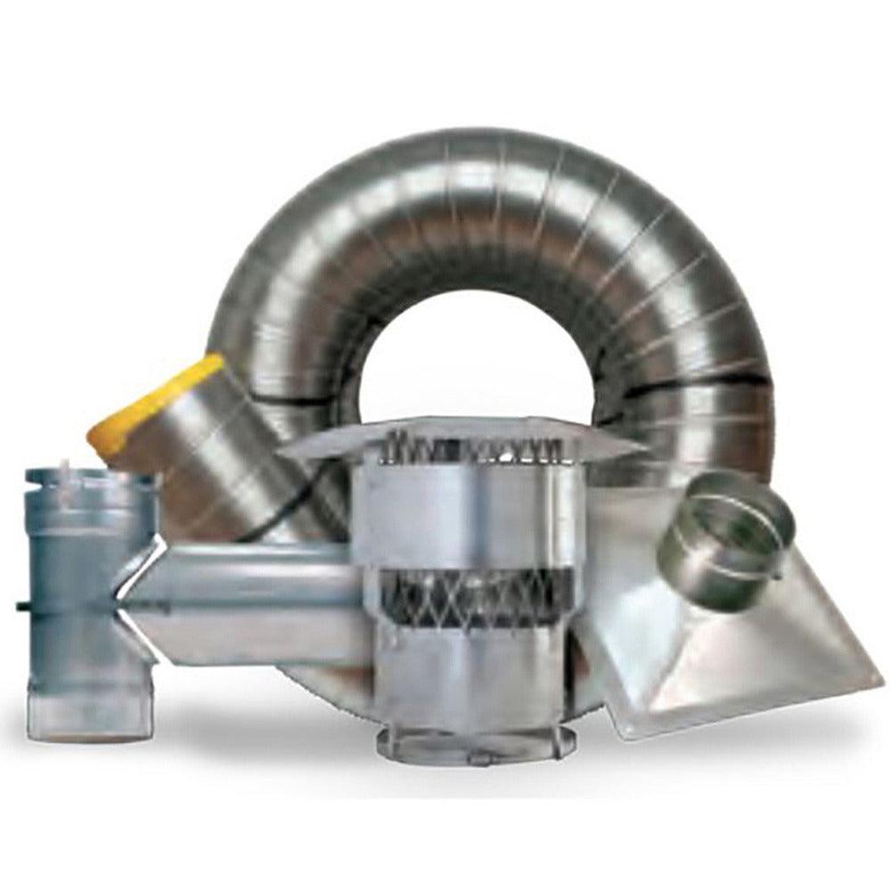Copperfield Chimney 5.5" x 35ft 316Ti-Alloy Stainless Steel Forever Flex Tee Kit