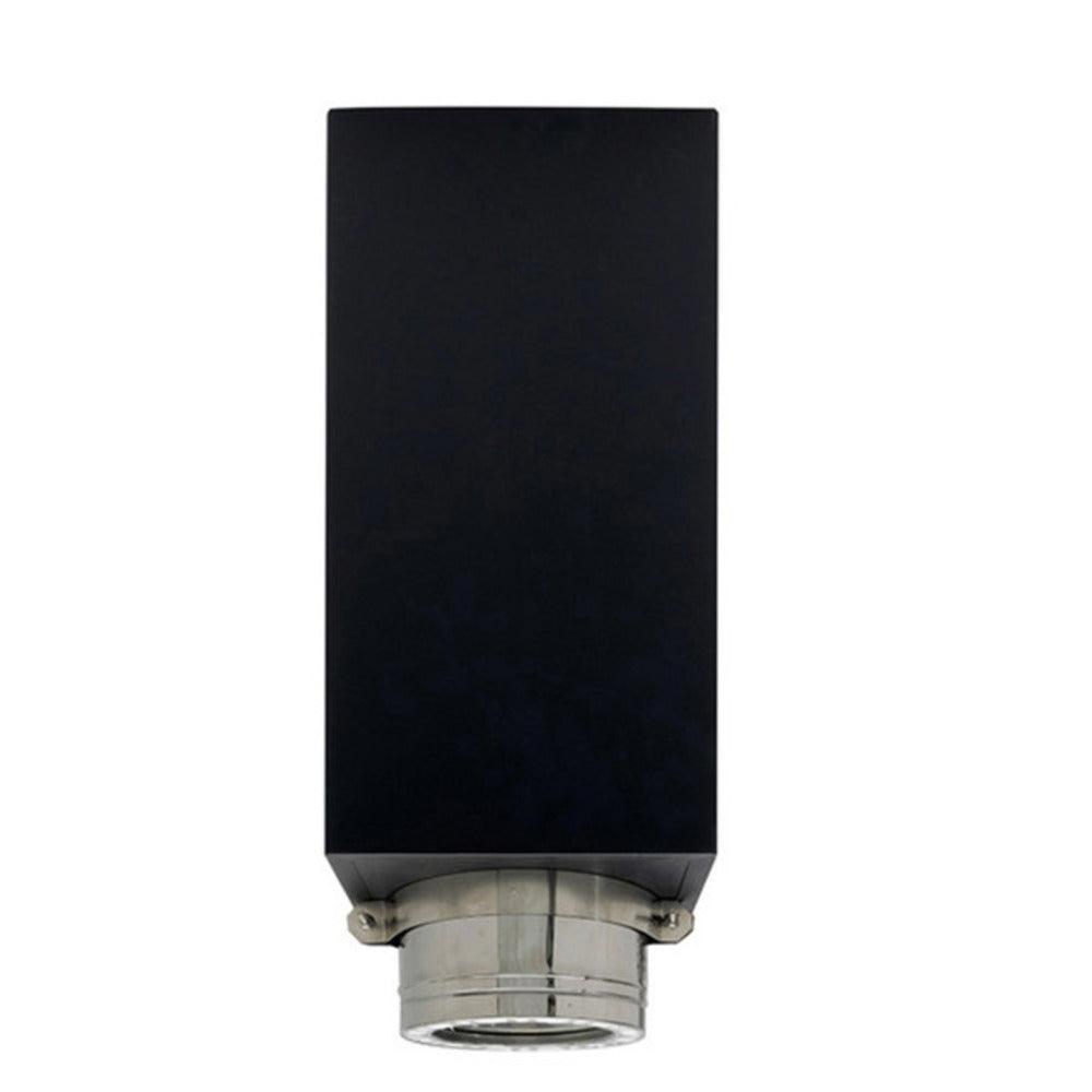 Copperfield Chimney 6" x 11" Painted Black All Fuel Chimney Clamp Square Ceiling Support