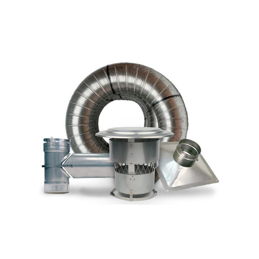 Copperfield Chimney 6" x 25ft 316Ti-Alloy .006 Stainless Steel PreIns Forever Flex Tee Kit