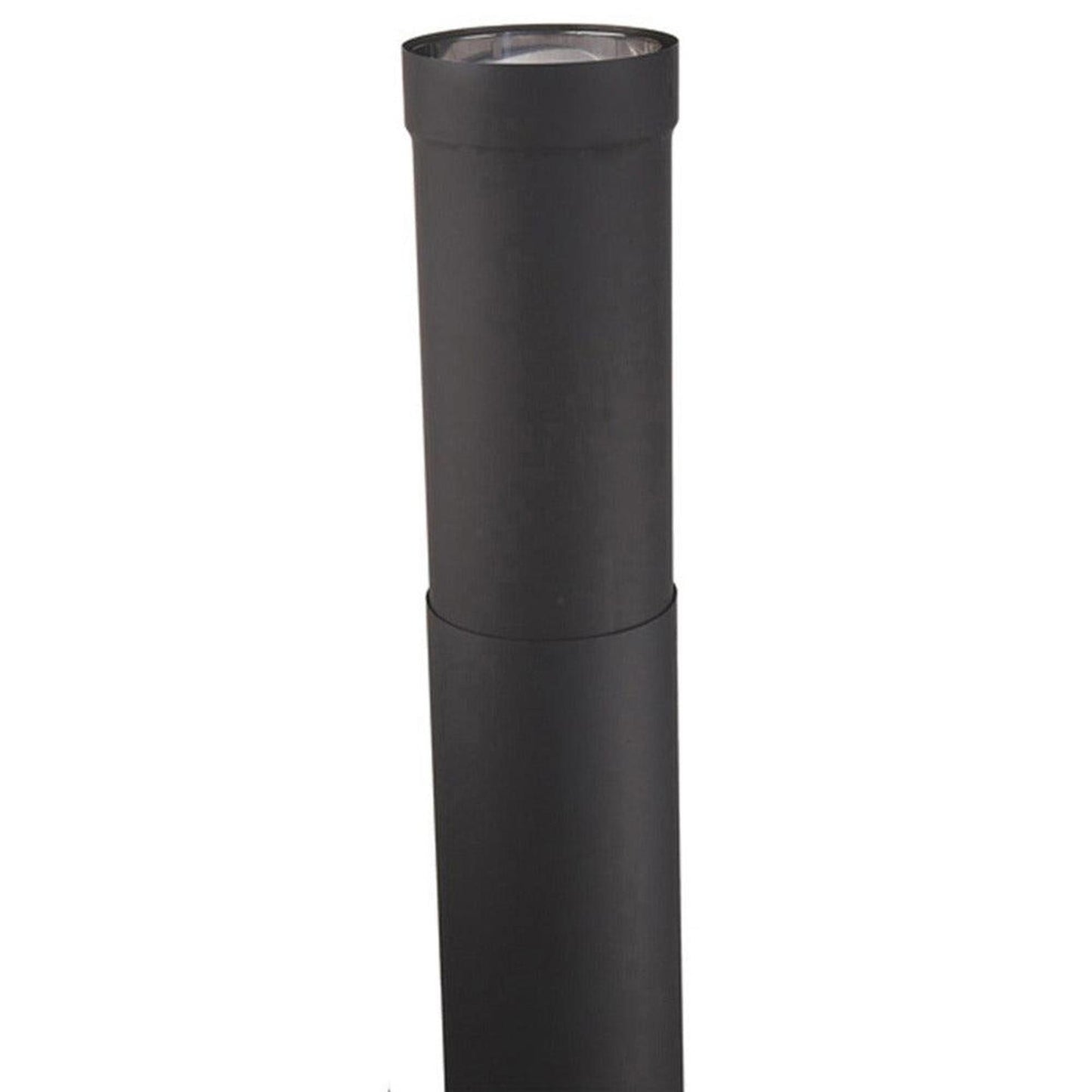 Copperfield Chimney 7" Double-Wall Black Stove Pipe Large Telescoping Section