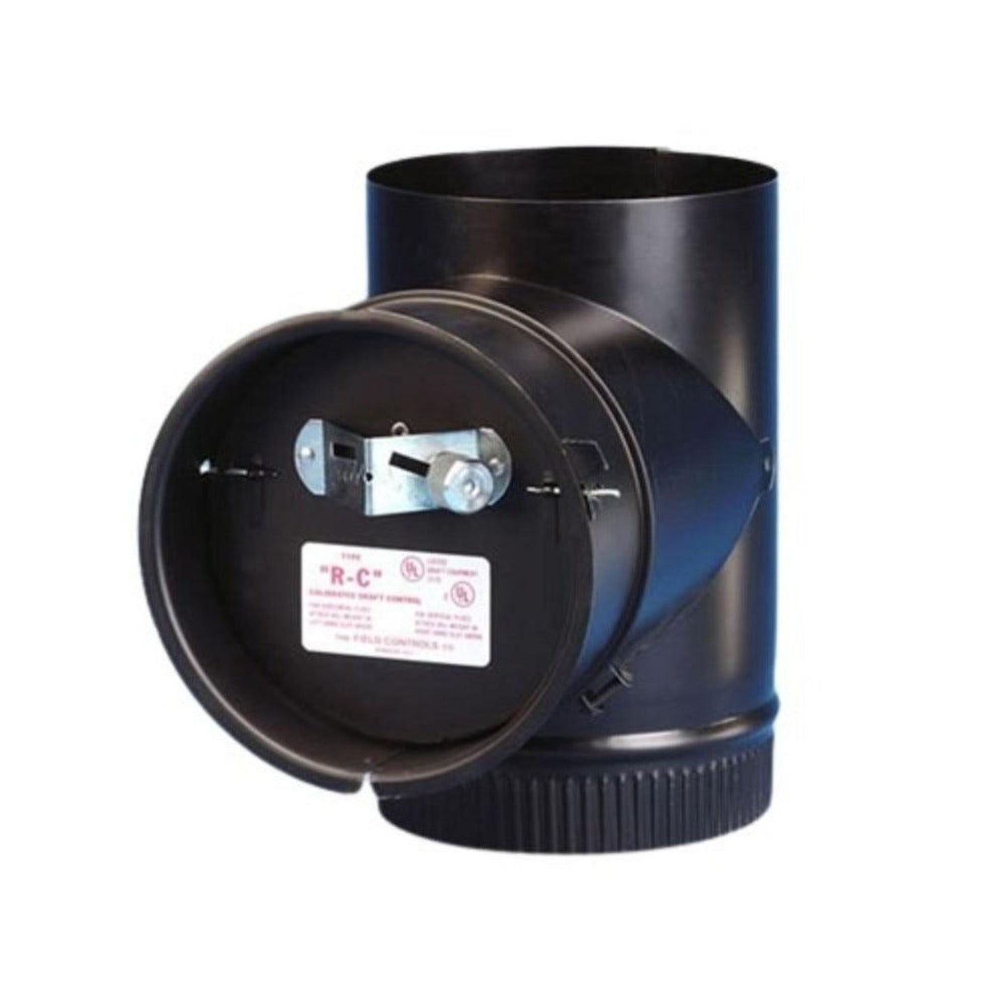 Copperfield Chimney 8" Barometric Damper with Black Tee