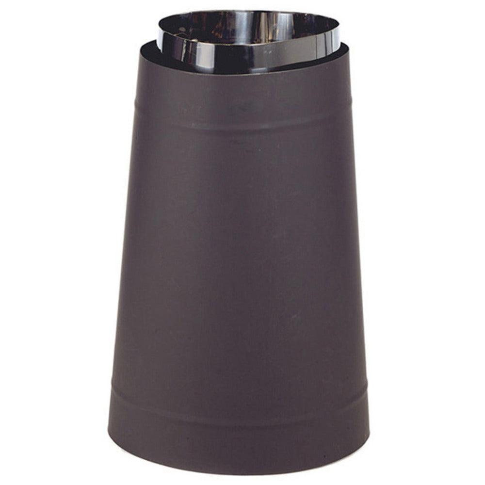 Copperfield Chimney 8" Black Finish Double-Wall Pipe Oval To Round Adaptor