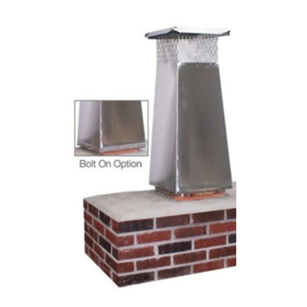Copperfield Chimney 8" x 13" HomeSaver Stainless Flue Extension 34" High Stove Pipe
