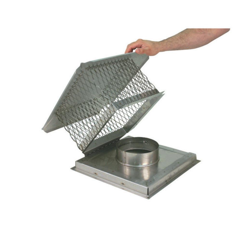 Copperfield Chimney 8" x 8" x 6" 316Ti-Alloy Stainless Steel Forever Flex Light Flex/Hybrid Deluxe Terra Cotta Flat Top Plate