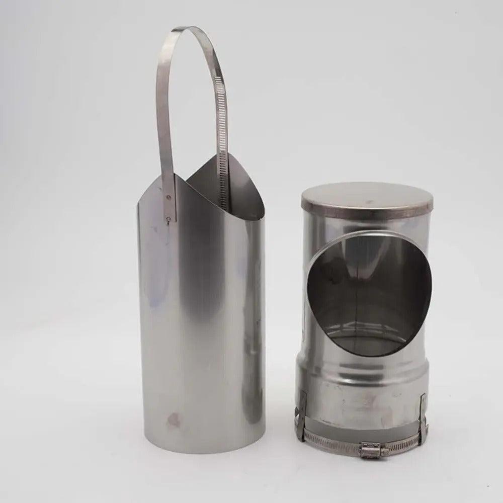 Copperfield Olympia 5" 316Ti-Alloy Stainless Steel Short Body Tee with Removable 10" Snout