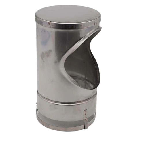 Copperfield Olympia 5.5" 316Ti-Alloy Stainless Steel Short Body Flex Tee with Attached Tee Cap