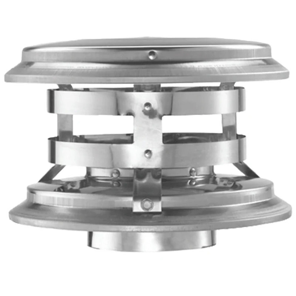 Copperfield Stainless Steel Double-Wall Type-L Chimney Pipe Vertical Cap