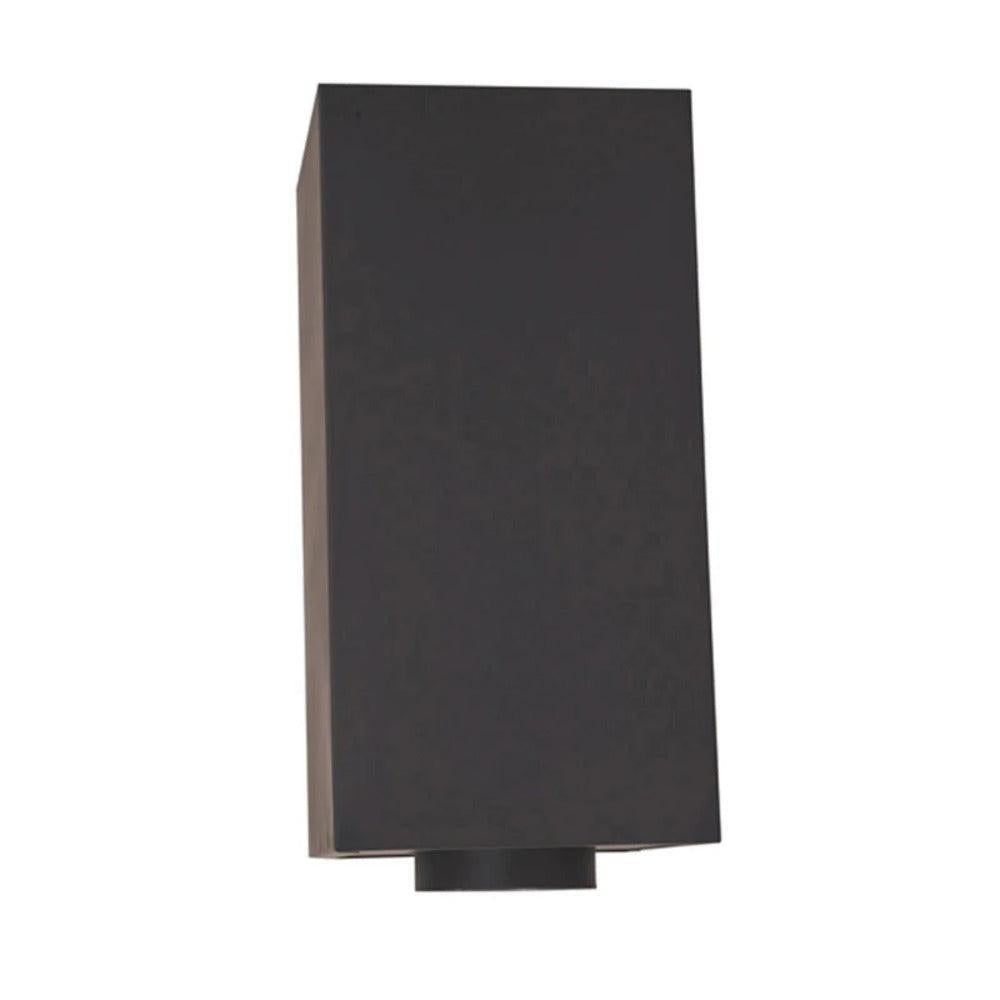 Copperfield Ventis 6" x 24" Class-A All Fuel Chimney Painted Black Cathedral Square Ceiling Support