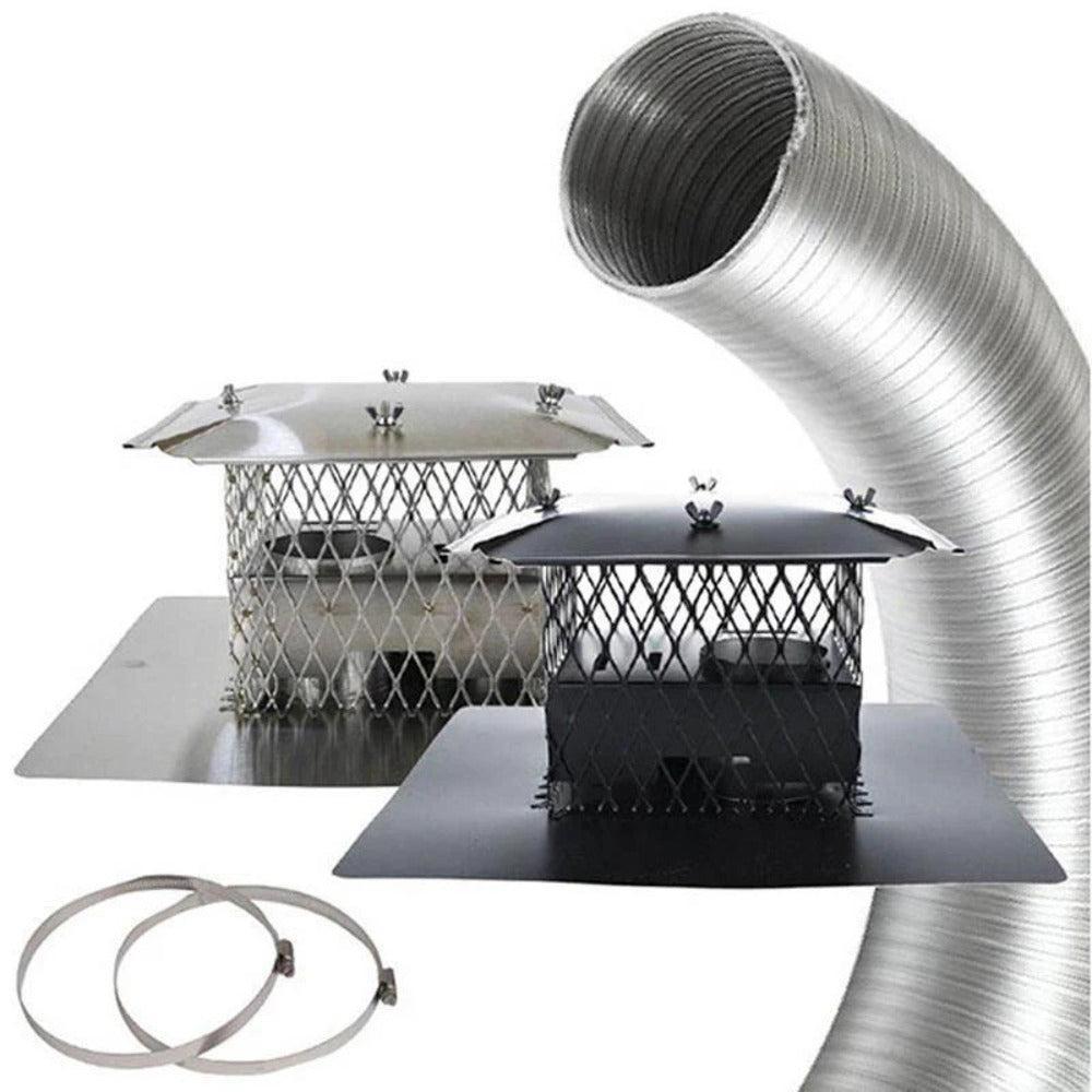 Copperfield Ventis Direct Vent Aluminum Liner Co-Linear Kit with 3" Exhaust & 3" Air Intake