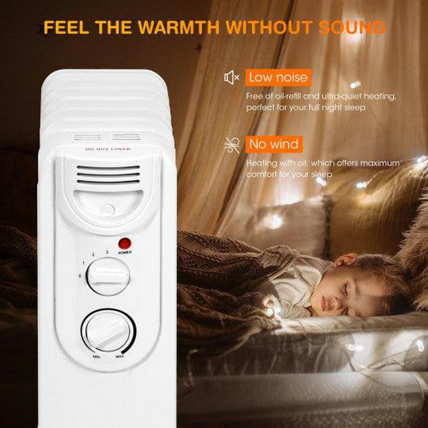 Costway 1500W Electric Space Heater with 3 Heat Settings and Safe Protection