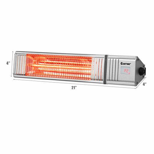 Costway 1500W Infrared Patio Heater with Remote Control and 24H Timer for Indoor and Outdoor