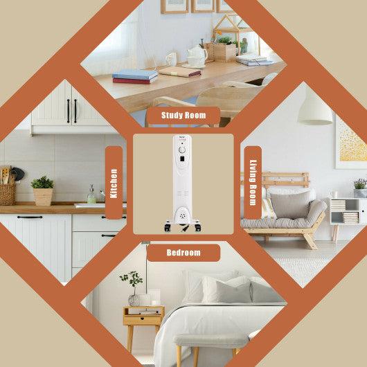 Costway 1500W Oil Filled Radiator Heater with Dual Safe Protections