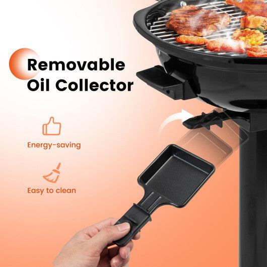 Costway 1600W Electric BBQ Grill with Removable Non-Stick Warming Rack