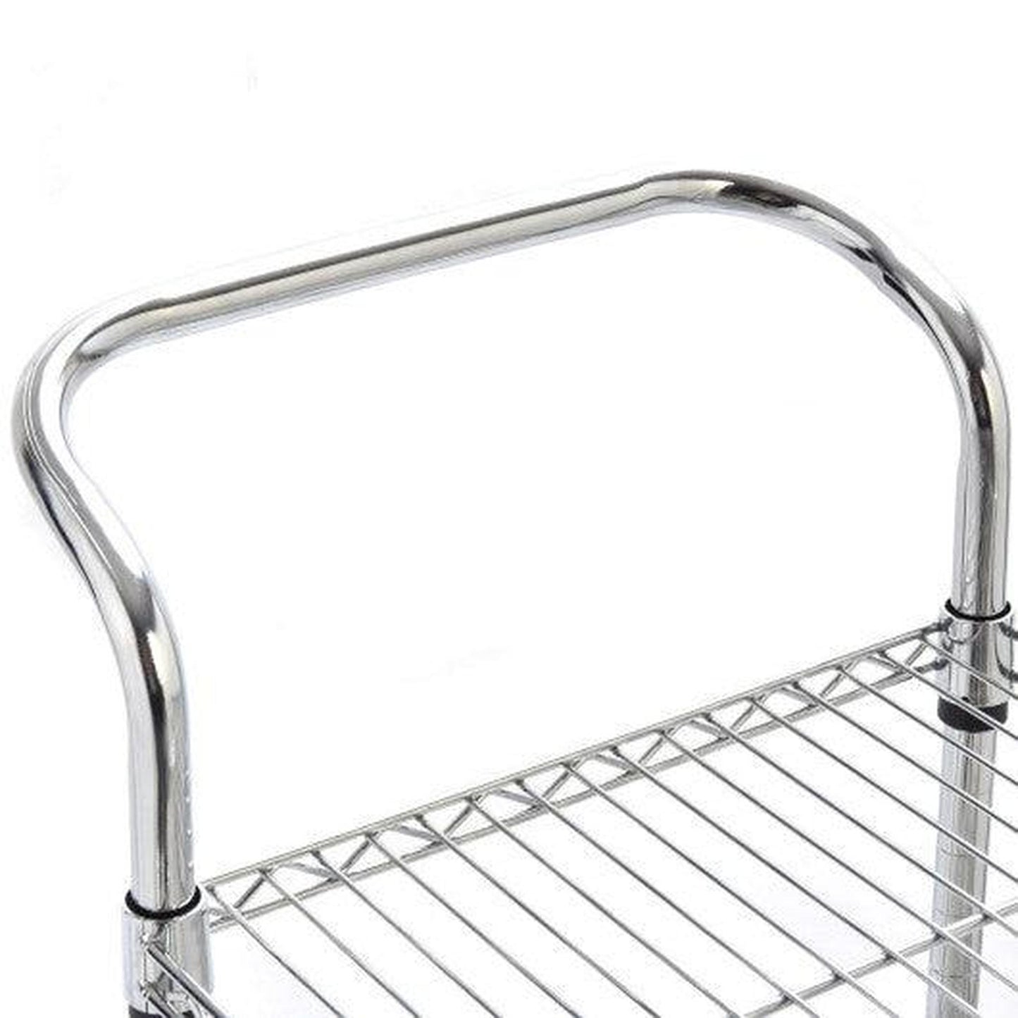 Costway 176 lbs. 4 Tiers Steel Kitchen Trolley Cart with Wine Shelf