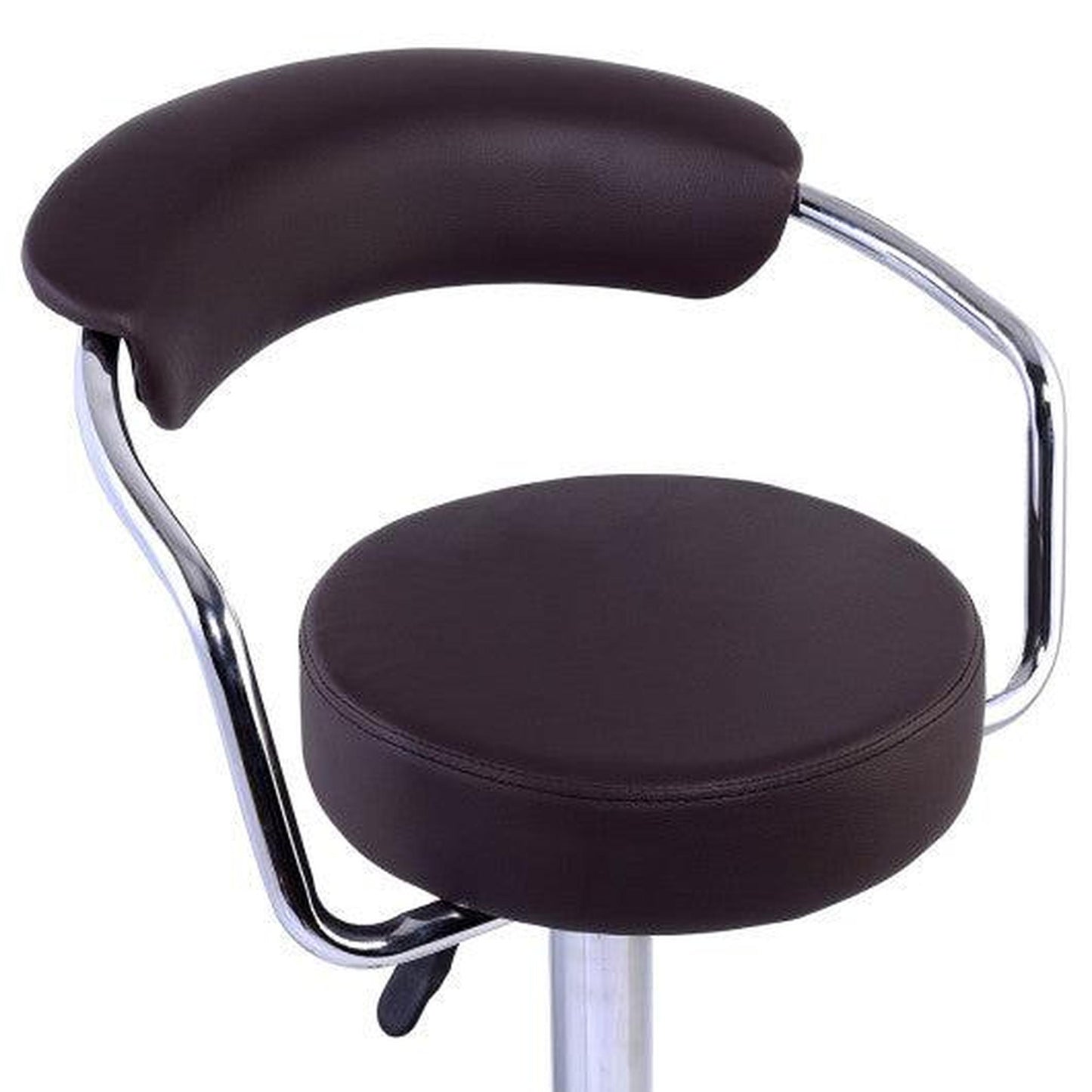Costway 2 pcs. Brown New Modern Adjustable Counter Swivel Pub Style Bar Stools / Barstools