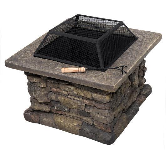 Costway 29" Outdoor Patio Firepit with Fire Bowl