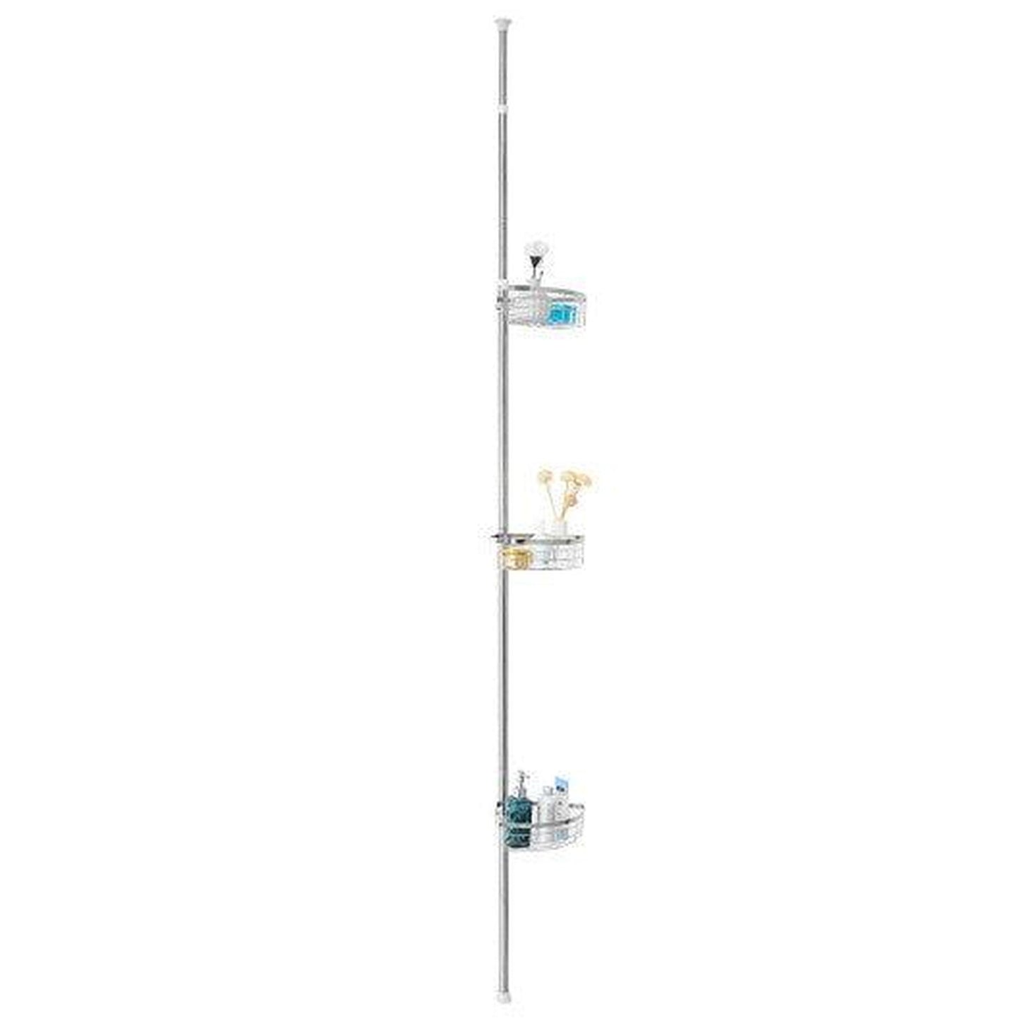 Costway 3-Tier Stainless Steel Adjustable Corner Shower Storage Shelf