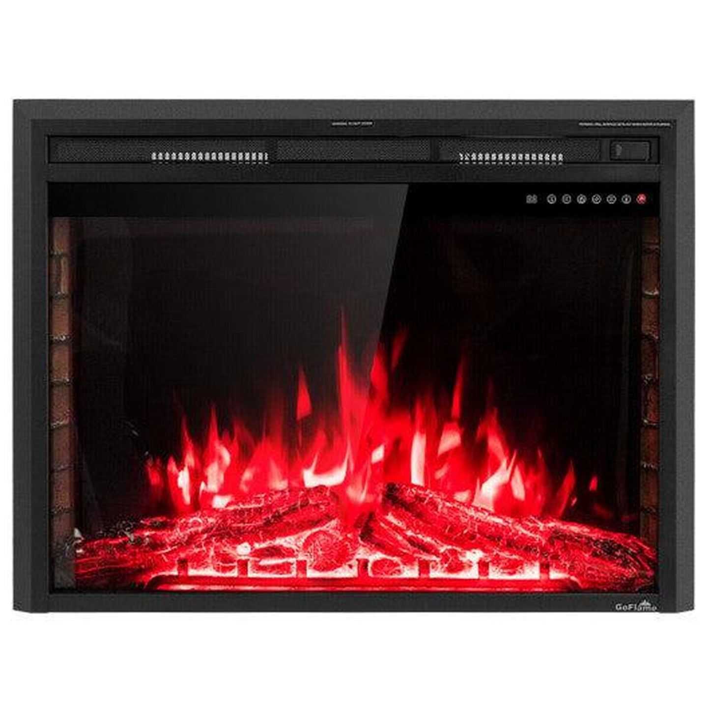 Costway 36" Electric Fireplace Freestanding Heater with Natural Flame Option