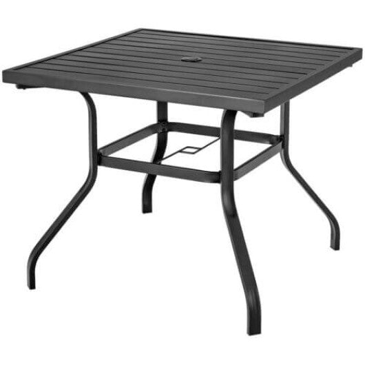 Costway 37" Square Patio Dining Table with Umbrella Pole Hole