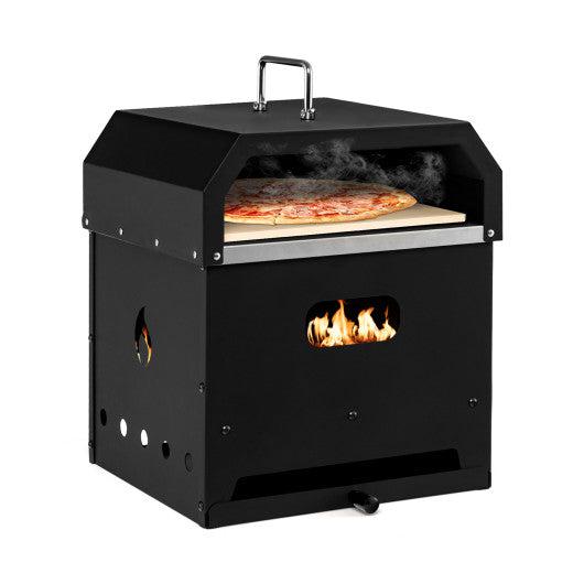 Costway 4-in-1 Outdoor Portable Pizza Oven with 12" Pizza Stone