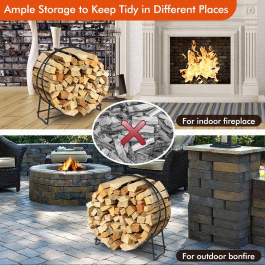 Costway 40" Tubular Steel Firewood Storage Rack