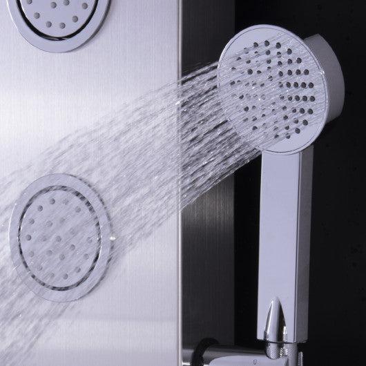 Costway 47" Stainless Shower Panel with Massage Jets Hand Shower