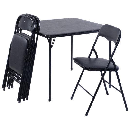 Costway 5 pcs. Folding Table Chair Set Guest Games Dining Kitchen Multi-Purpose