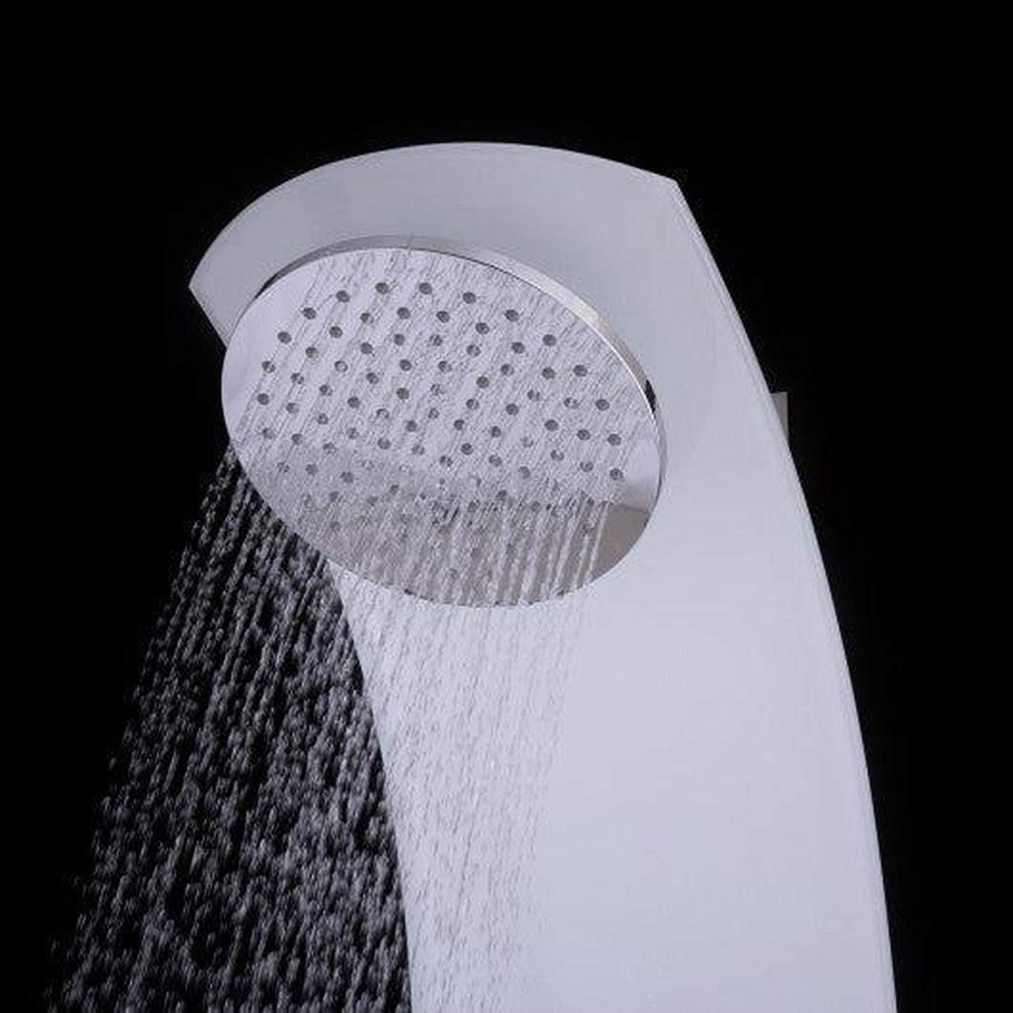 Costway 55" Tempered Glass Shower Panel with Massage Jets Hand Shower