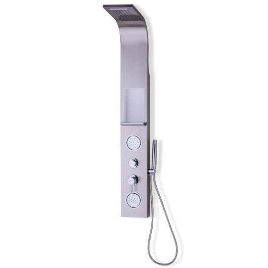 Costway 57" Stainless Steel Massage Jets Hand Shower Shower Panel