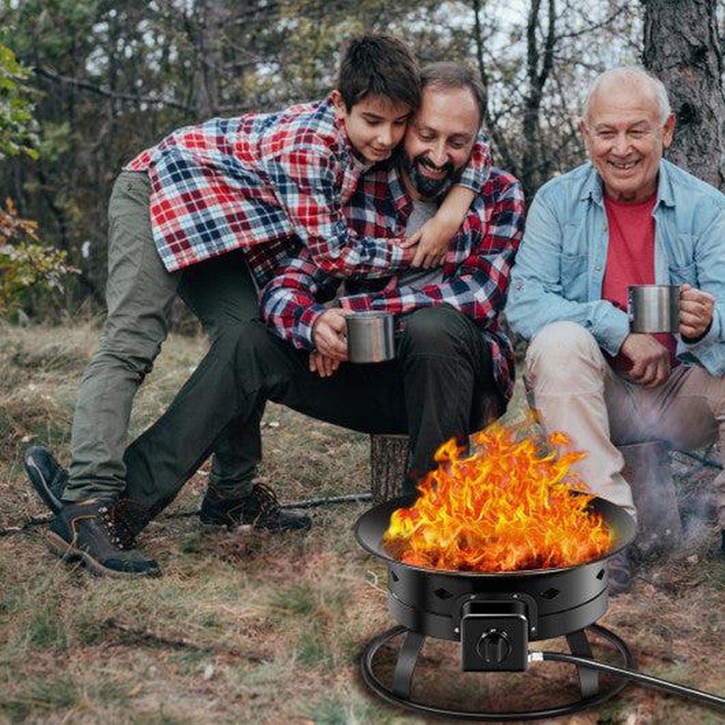 Costway 58,000 BTU Firebowl Outdoor Portable Propane Gas Fire Pit with Cover and Carry Kit