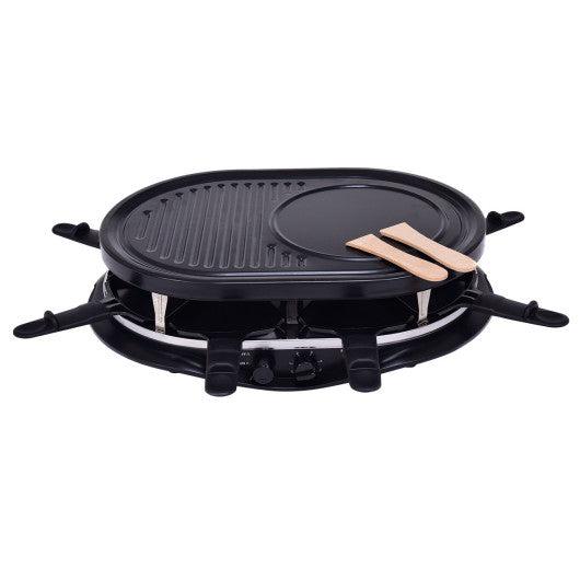 Costway 5.7 lbs Black Oval Non Stick Electric Grill