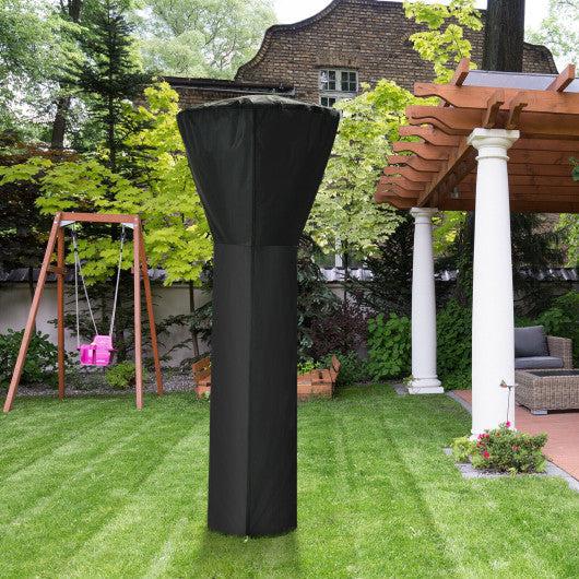 Costway Black Patio Waterproof Heater Cover with Zipper and Storage Bag