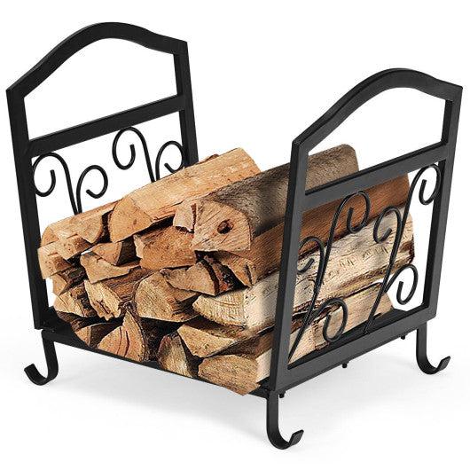 Costway Fireplace Log Holder Iron Indoor Firewood Rack