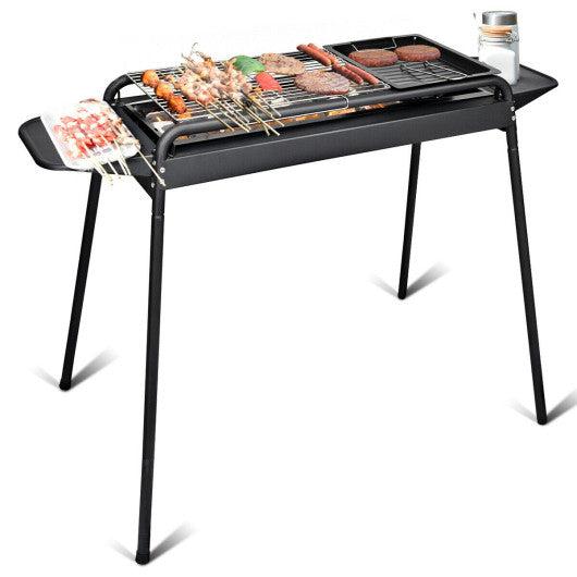 Costway Height Adjustable Outdoor Barbecue Charcoal Grill Stove